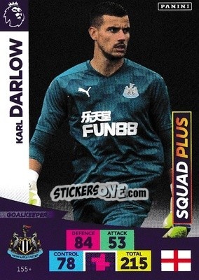 Sticker Karl Darlow - English Premier League 2020-2021. Adrenalyn XL - Panini