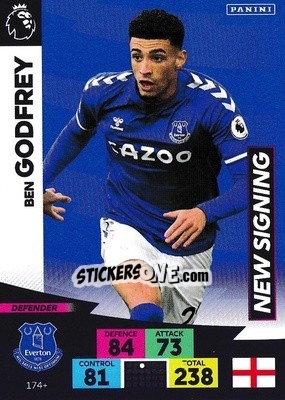 Sticker Ben Godfrey - English Premier League 2020-2021. Adrenalyn XL n. PL-174 - Panini