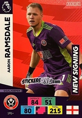 Sticker Aaron Ramsdale - English Premier League 2020-2021. Adrenalyn XL n. PL-191 - Panini