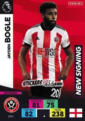 Sticker Jayden Bogle - English Premier League 2020-2021. Adrenalyn XL n. PL-192 - Panini