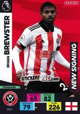 Sticker Rhian Brewster - English Premier League 2020-2021. Adrenalyn XL n. PL-203 - Panini