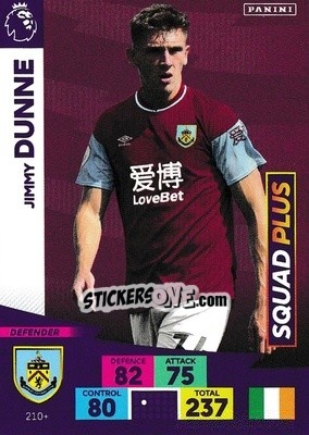 Sticker Jimmy Dunne - English Premier League 2020-2021. Adrenalyn XL - Panini
