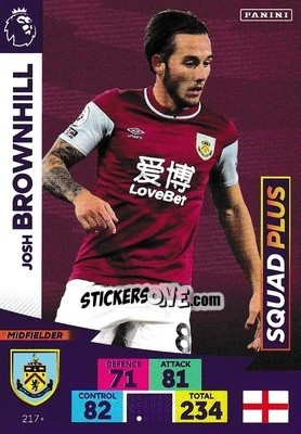 Sticker Josh Brownhill - English Premier League 2020-2021. Adrenalyn XL n. PL-217 - Panini