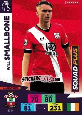 Cromo Will Smallbone - English Premier League 2020-2021. Adrenalyn XL n. PL-236 - Panini