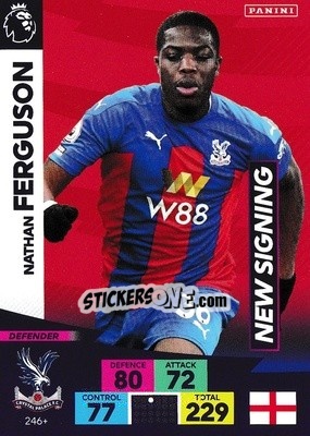 Sticker Nathan Ferguson - English Premier League 2020-2021. Adrenalyn XL - Panini
