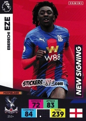 Sticker Eberechi Eze - English Premier League 2020-2021. Adrenalyn XL n. PL-253 - Panini