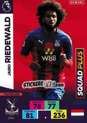 Figurina Jairo Riedewald - English Premier League 2020-2021. Adrenalyn XL n. PL-254 - Panini