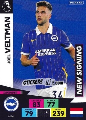 Sticker Joël Veltman - English Premier League 2020-2021. Adrenalyn XL - Panini