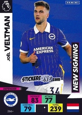 Sticker Joël Veltman - English Premier League 2020-2021. Adrenalyn XL n. PL-266 - Panini