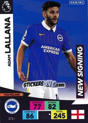 Sticker Adam Lallana - English Premier League 2020-2021. Adrenalyn XL n. PL-271 - Panini