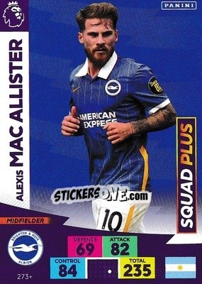 Sticker Alexis Mac Allister - English Premier League 2020-2021. Adrenalyn XL n. PL-273 - Panini