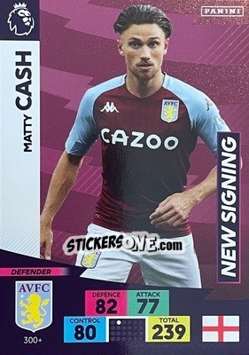 Sticker Matty Cash - English Premier League 2020-2021. Adrenalyn XL n. PL-300 - Panini