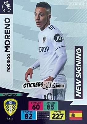Sticker Rodrigo Moreno - English Premier League 2020-2021. Adrenalyn XL n. PL-331 - Panini