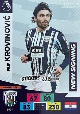 Sticker Filip Krovinovic - English Premier League 2020-2021. Adrenalyn XL n. PL-342 - Panini