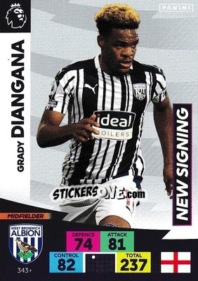 Cromo Grady Diangana - English Premier League 2020-2021. Adrenalyn XL n. PL-343 - Panini