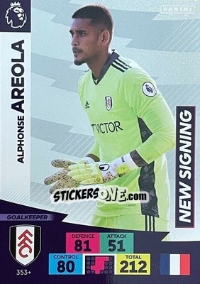 Sticker Alphonse Areola - English Premier League 2020-2021. Adrenalyn XL - Panini