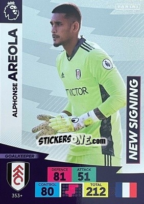 Sticker Alphonse Areola - English Premier League 2020-2021. Adrenalyn XL n. PL-353 - Panini