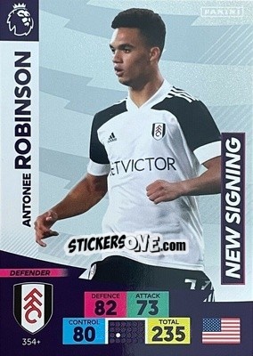 Sticker Antonee Robinson - English Premier League 2020-2021. Adrenalyn XL - Panini