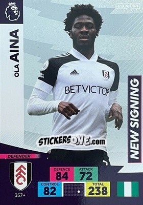 Sticker Ola Aina - English Premier League 2020-2021. Adrenalyn XL - Panini