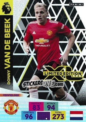 Sticker Donny van de Beek - English Premier League 2020-2021. Adrenalyn XL n. LE-DVB - Panini