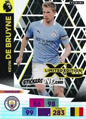 Sticker Kevin De Bruyne - English Premier League 2020-2021. Adrenalyn XL n. LE-KDB - Panini