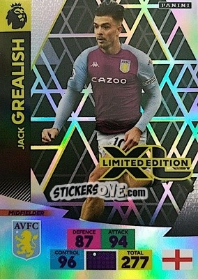 Sticker Jack Grealish - English Premier League 2020-2021. Adrenalyn XL n. LE-JG - Panini