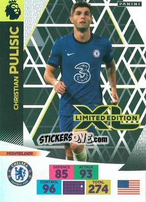 Sticker Christian Pulisic - English Premier League 2020-2021. Adrenalyn XL - Panini