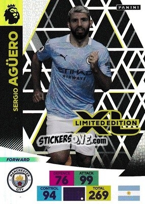 Figurina Sergio Agüero - English Premier League 2020-2021. Adrenalyn XL - Panini