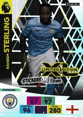 Sticker Raheem Sterling - English Premier League 2020-2021. Adrenalyn XL - Panini