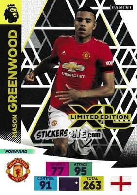 Sticker Mason Greenwood - English Premier League 2020-2021. Adrenalyn XL n. LE-MG - Panini