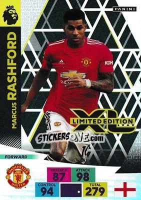 Sticker Marcus Rashford - English Premier League 2020-2021. Adrenalyn XL n. LE-MR - Panini
