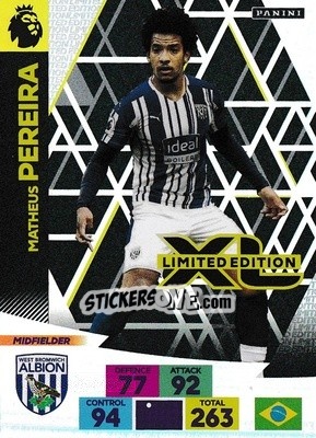 Cromo Matheus Pereira - English Premier League 2020-2021. Adrenalyn XL - Panini