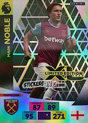 Figurina Mark Noble - English Premier League 2020-2021. Adrenalyn XL - Panini