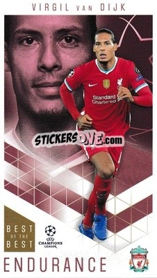 Sticker Virgil van Dijk - UEFA Champions League 2020-2021. Best of the best n. 56 - Topps