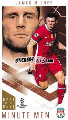 Sticker James Milner - UEFA Champions League 2020-2021. Best of the best n. 66 - Topps
