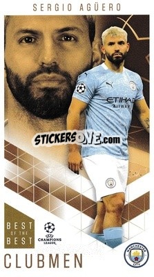 Sticker Sergio Agüero - UEFA Champions League 2020-2021. Best of the best n. 77 - Topps