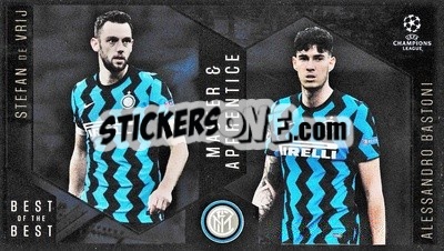 Sticker Stefan de Vrij / Alessandro Bastoni - UEFA Champions League 2020-2021. Best of the best n. 135 - Topps