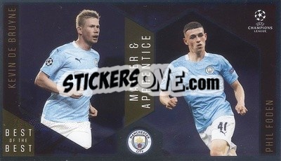 Sticker Kevin De Bruyne / Phil Foden - UEFA Champions League 2020-2021. Best of the best - Topps