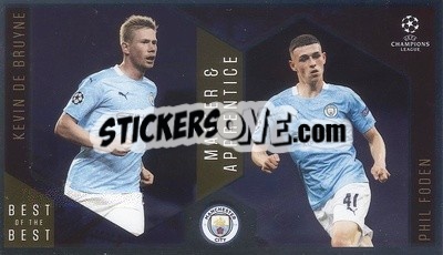 Sticker Kevin De Bruyne / Phil Foden - UEFA Champions League 2020-2021. Best of the best n. 137 - Topps