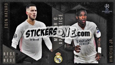 Sticker Eden Hazard / Vinícius Júnior - UEFA Champions League 2020-2021. Best of the best - Topps