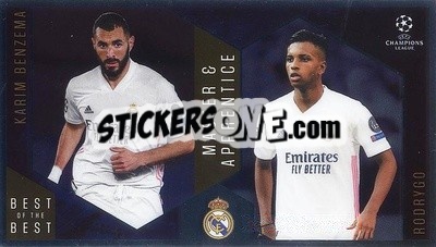 Sticker Karim Benzema / Rodrygo - UEFA Champions League 2020-2021. Best of the best n. 140 - Topps