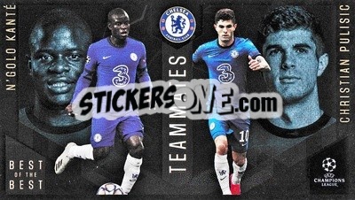 Sticker N'Golo Kanté / Christian Pulisic - UEFA Champions League 2020-2021. Best of the best n. 141 - Topps