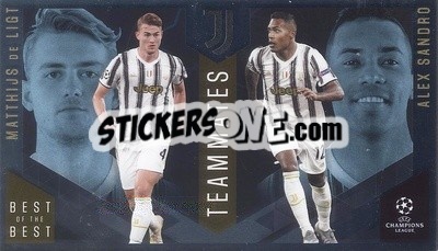 Sticker Matthijs de Ligt / Alex Sandro - UEFA Champions League 2020-2021. Best of the best - Topps