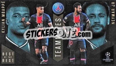 Sticker Kylian Mbappé / Neymar Jr - UEFA Champions League 2020-2021. Best of the best - Topps