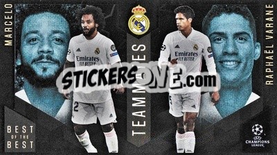 Sticker Marcelo / Raphaël Varane - UEFA Champions League 2020-2021. Best of the best n. 148 - Topps
