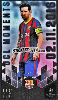 Sticker Lionel Messi - UEFA Champions League 2020-2021. Best of the best n. 154 - Topps