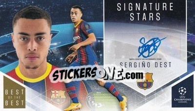 Sticker Sergiño Dest - UEFA Champions League 2020-2021. Best of the best n. SS-SD - Topps