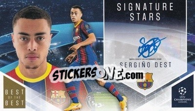 Cromo Sergiño Dest - UEFA Champions League 2020-2021. Best of the best - Topps