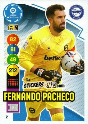 Cromo Fernando Pacheco - Liga Santander 2020-2021. Adrenalyn XL - Panini
