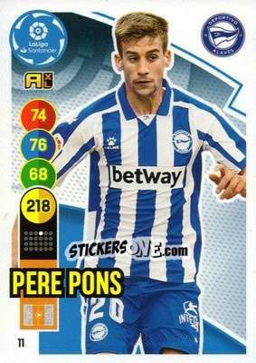 Figurina Pere Pons - Liga Santander 2020-2021. Adrenalyn XL - Panini